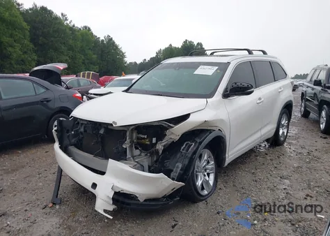 2014 Toyota Highlander Limited V6 z USA, uszkodzony, nr VIN 5TDYKRFH8ES008057
